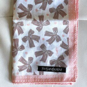 YSL Vintage Kerchief – Powder Pink Bows 🎀